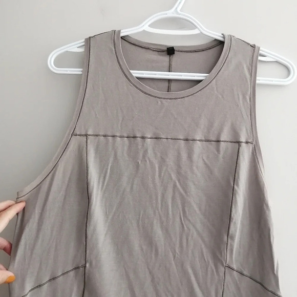 Lululemon Lab Sarala Cotton Tank Top Special Edition Iron Grey Gray Small - Picture 5 of 15